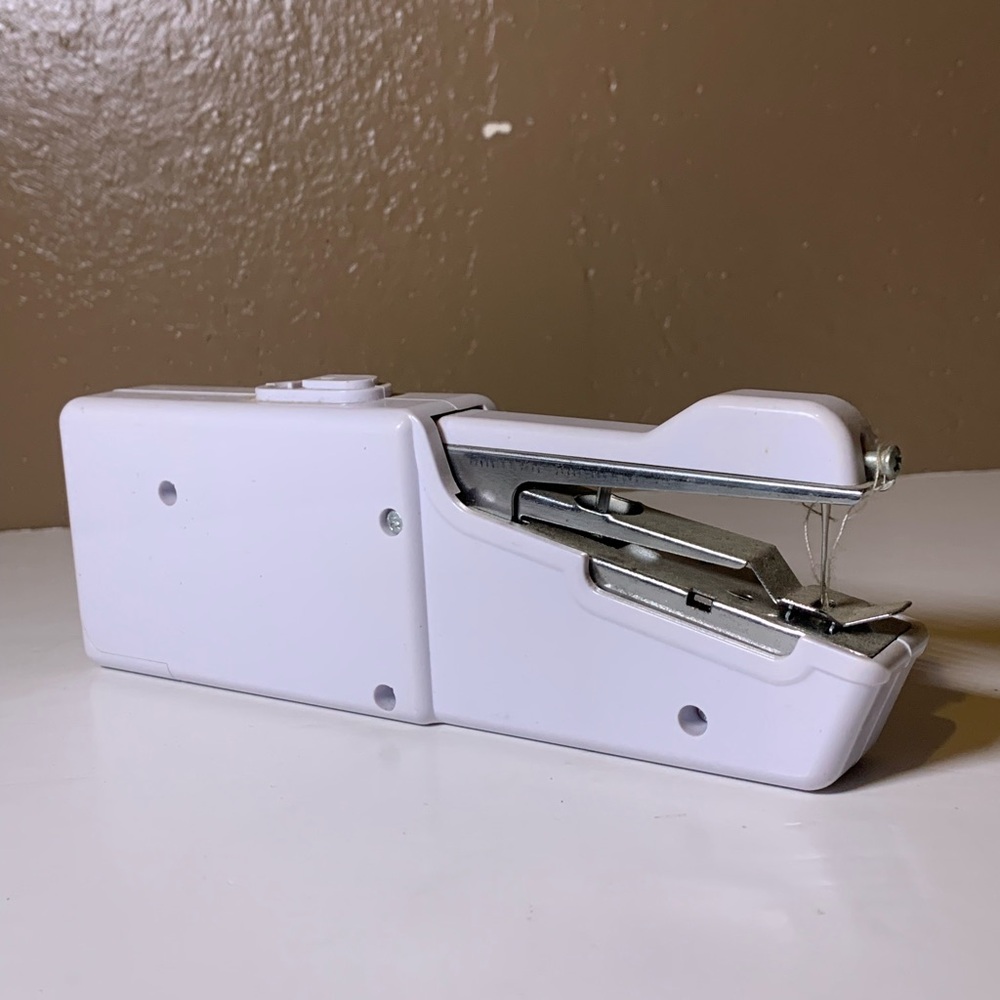 Compact White Handheld Sewing Machine